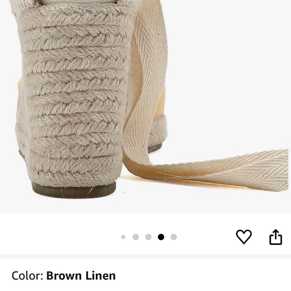 NIB - brown Espadrille Sandal 6.5 - Picture 3 of 5